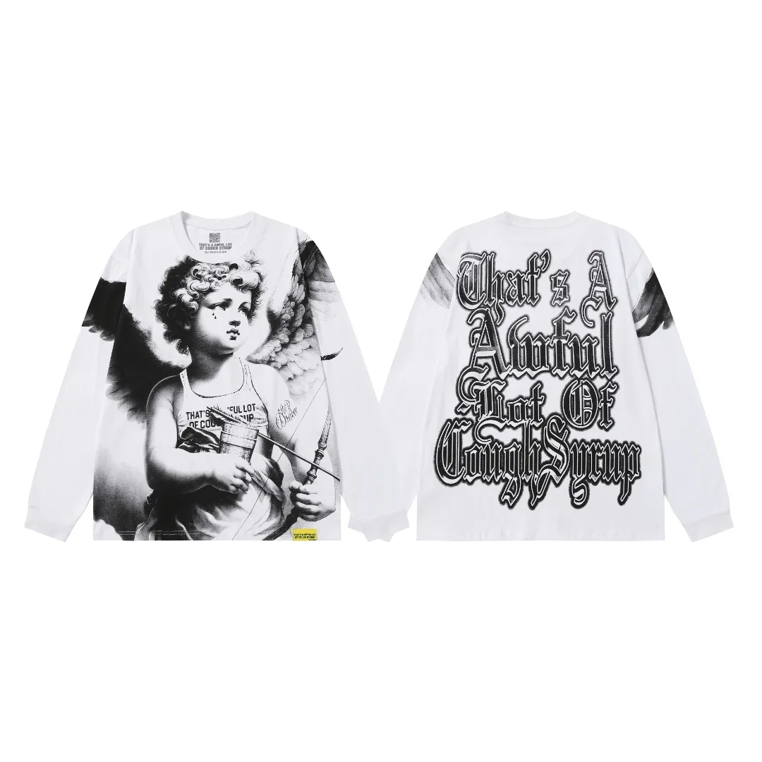 C # Black/White ｜ THAT'S A AWFUL LOT OF COUGH SYRUP In Stock （ T Series） Same Style. （fabric): 100% Sizes（size）：S-M L X L （colour）： Black/White 👉